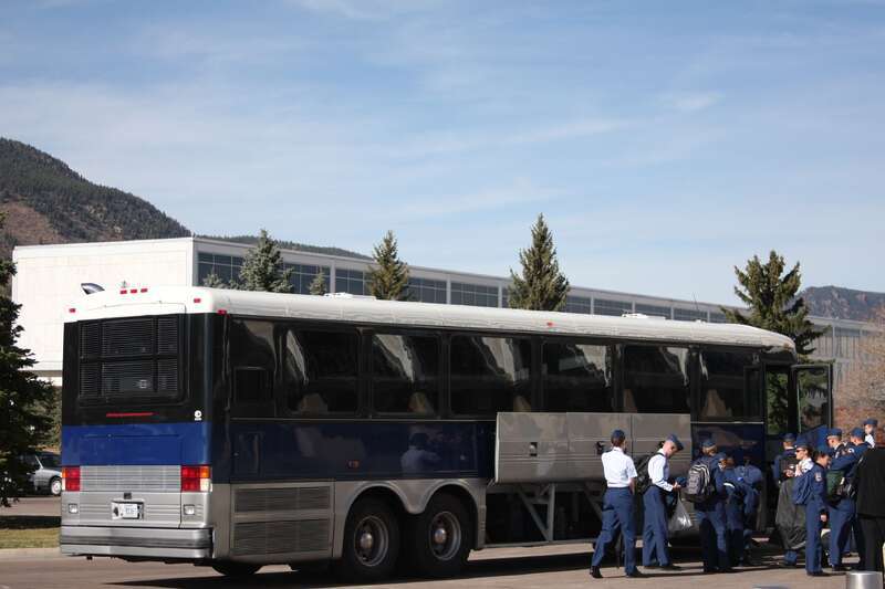 Bus at the US Air Force Academy Cadet Area