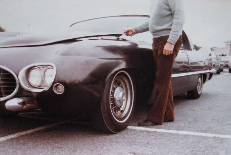 I took these 3 photos about 1982 at a car auction at Dutch Wonderland in Lancaster Pennsylvania. I believe the chassis was 1956 Dodge, but no external parts remain. I found out something about the car, but have since forgotten it. Looks like a Ghia,