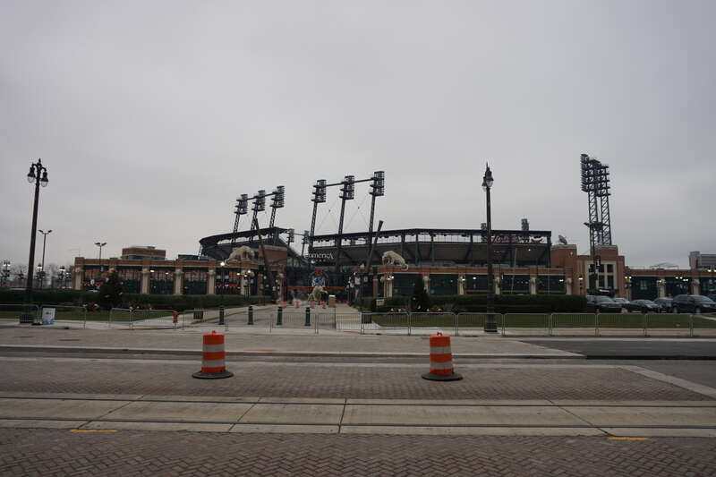 Comerica Park in Detroit, Michigan (United States).