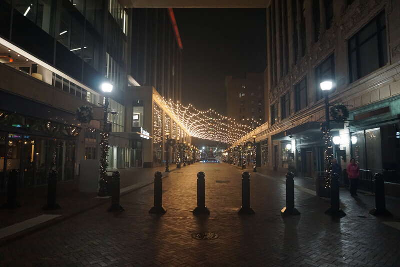 Columbia Street in Detroit, Michigan (United States).