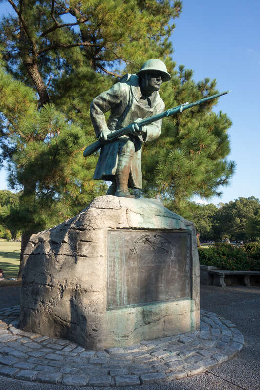 WWI memorial statue in Overton Park, Memphis, Tennessee.