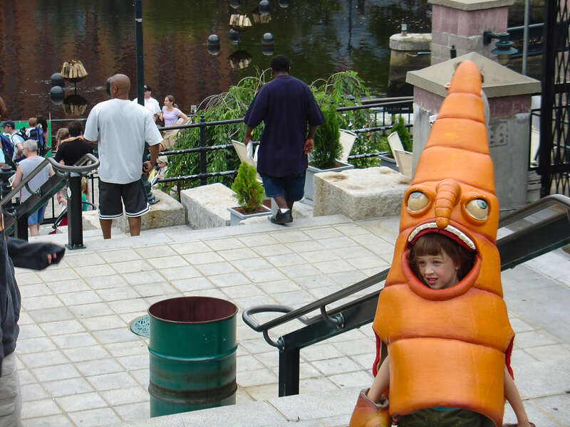 Girl in a Big Nazo costume at FirstWorksKids Festival at Waterplace Park in Providence, Rhode Island in June 2006.