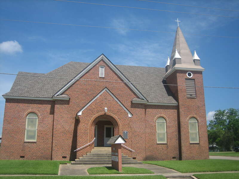 First Christian Church, a Disciples of Christ church, at 124 Cora Street in Center, Texas, is one of the oldest congregations in the community.