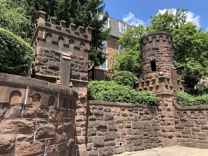 Henderson's Castle, the home of Mary Foote Henderson, was located on 16th Street NW across from Meridian Hill Park. The only remnants of the property are the stone gate posts at 16th Street and Florida Avenue.