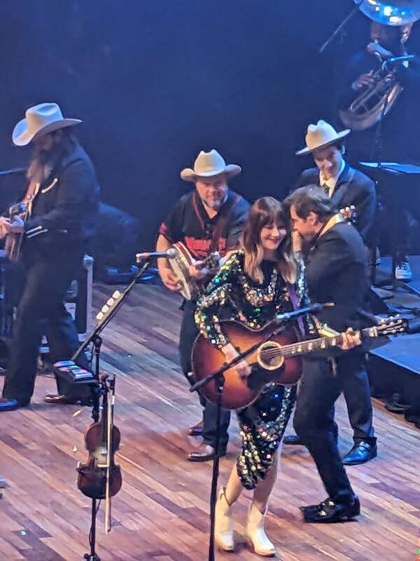 Molly Tuttle performs with Old Crow Medicine Show on New Year's Eve at Ryman Auditorium in downtown Nashville, Tennessee.