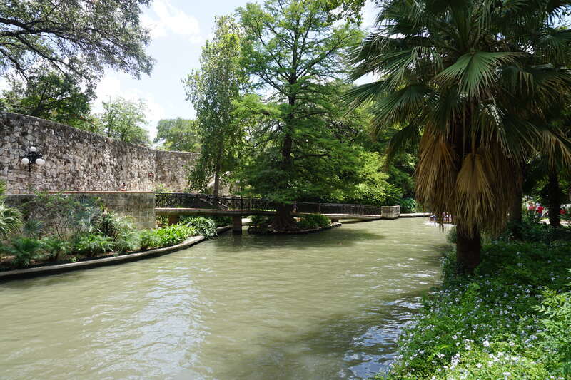 The San Antonio River Walk in San Antonio, Texas (United States).