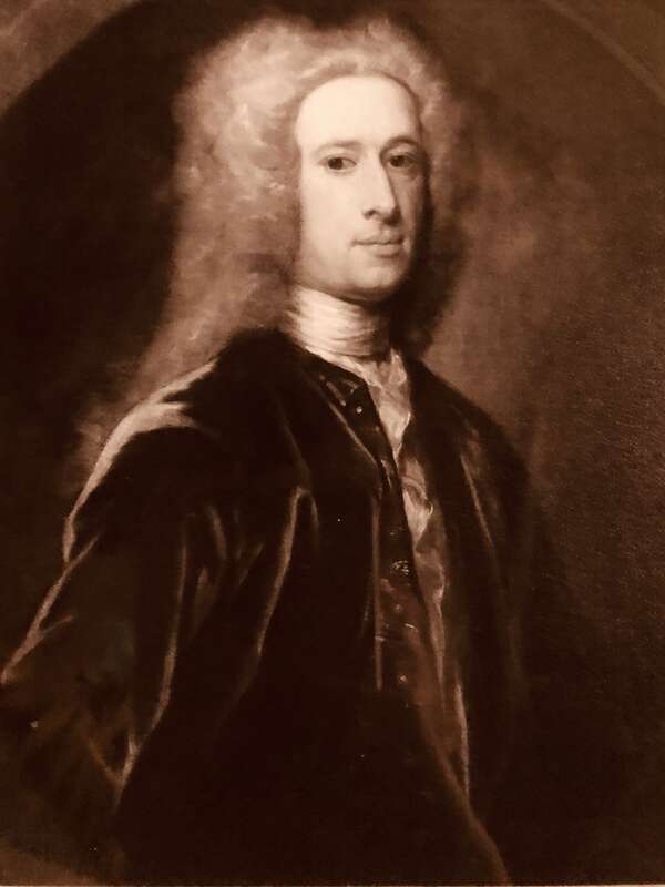 A reproduction of a portrait of Sir Thomas Saunders possibly by Sir Godfrey Kneller &amp;amp; studio.