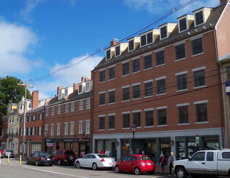 Buildings in State Street, downtown Portsmouth, New Hampshire, USA.