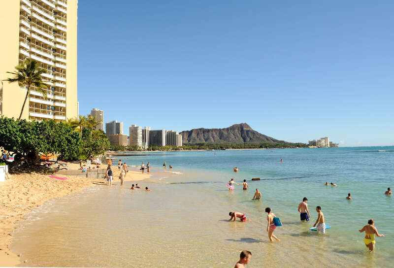 View towards Diamond Head from Waikiki