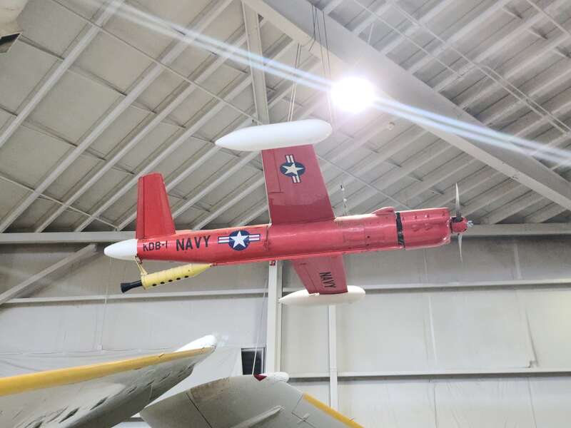 This restored Beechcraft Cardinal drone is on display in the aircraft pavilion at the USS Alabama Battleship Memorial Park.