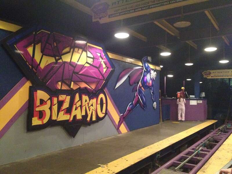 Bizarro station at Six Flags New England.