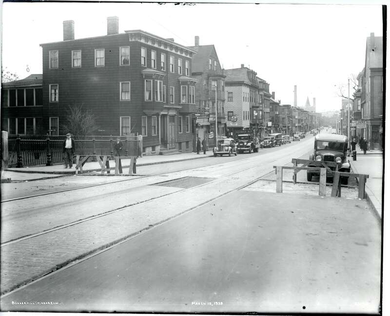 Bunker Hill Street near Green Street in March 1938