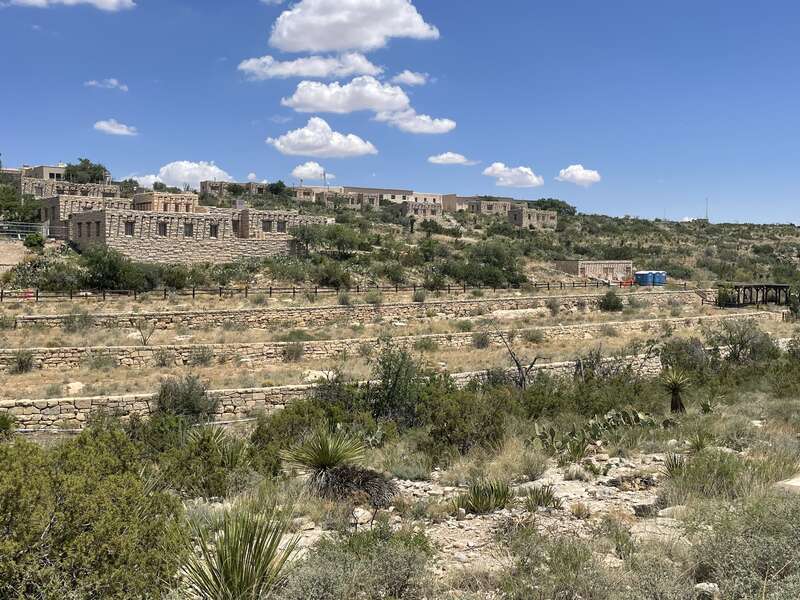 These structures can be seen before visitors arrive at the cave entrance, from the Visitors' Center.