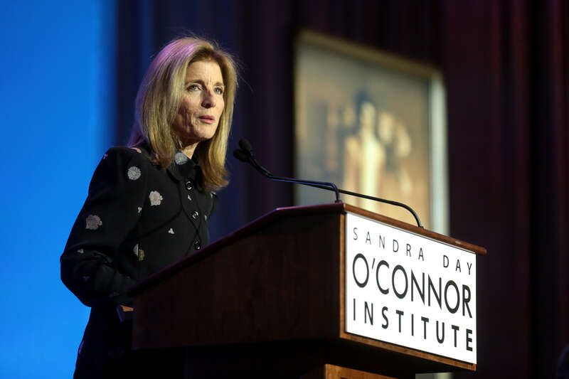 Former U.S. Ambassador to Japan Caroline Kennedy speaking with attendees at the 2018 Dinner with Kennedy hosted by the Sandra Day O'Connor Institute at the Phoenician Resort in Scottsdale, Arizona.

Please attribute to Gage Skidmore if used