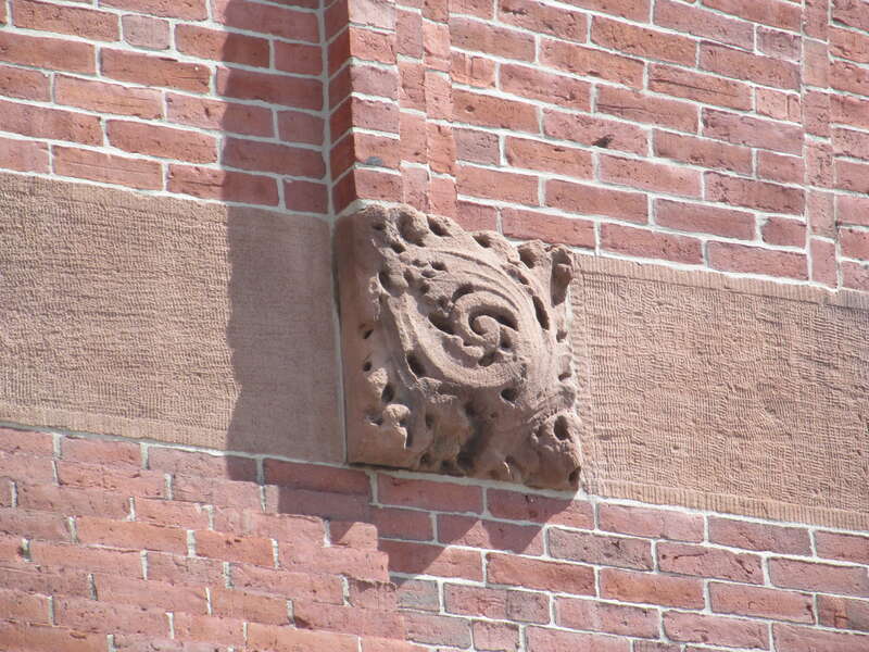 Detail on the exterior of the West End Street Railway's Central Power Station - now just a shell used as parking space and for events - in August 2016