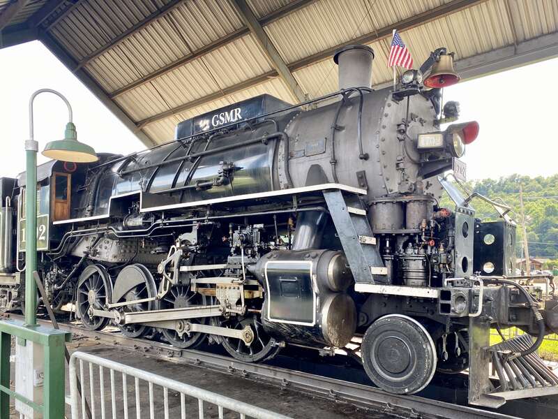 Great Smoky Mountains Railroad 1702 is an S160 class 2-8-0 &quot;Consolidation&quot; type steam locomotive built in September 1942 by the Baldwin Locomotive Works in Philadelphia, Pennsylvania, originally for the U.S. Army Transportation Corps during World War