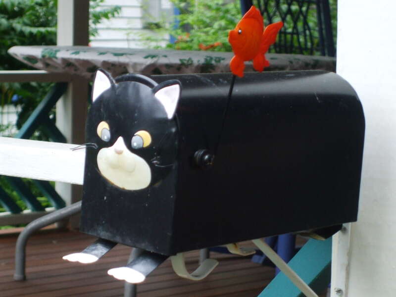 Letter box in Oak Bluff (Trinity Park), Martha's Vineyard, MA, USA