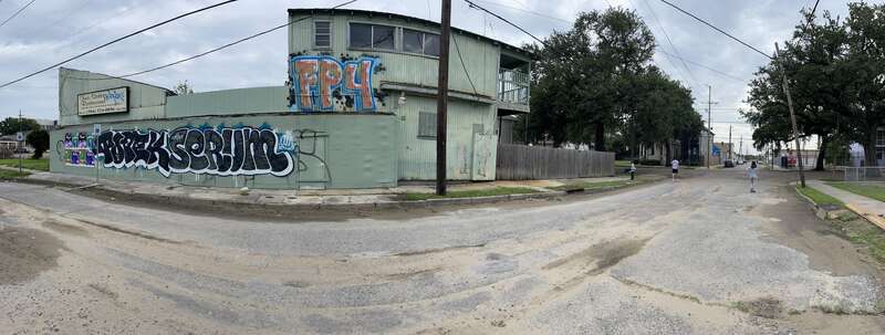 Two Sisters Restaurant building, Tulane - Gravier New Orleans July 2023