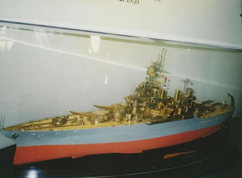 A model of a ship at the United States Naval Academy in Annapolis, Maryland (United States).
