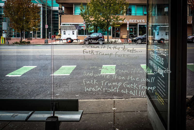 Documentation of graffiti present in Washington, DC following the 2016 Presidential Election