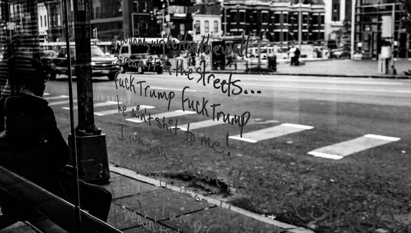 Documentation of graffiti present in Washington, DC following the 2016 Presidential Election