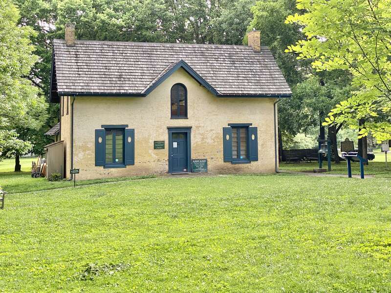 Built in 1854-1857, this Italianate-style mansion, known as Ashland, was designed by Thomas Lewinski for James Brown Clay, using the foundations and layout of an earlier house on the same site.  The previous house was the home of Henry Clay, a