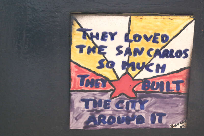 A tile at the Hotel San Carlos