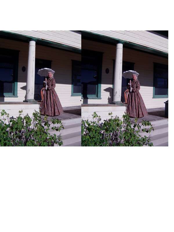 Milton C. Ish House a 1907 house on Sundog Ave in the Goldfield Historic District, Goldfield, Esmeralda County, Nevada.  *Right to left cross eyed 3D.