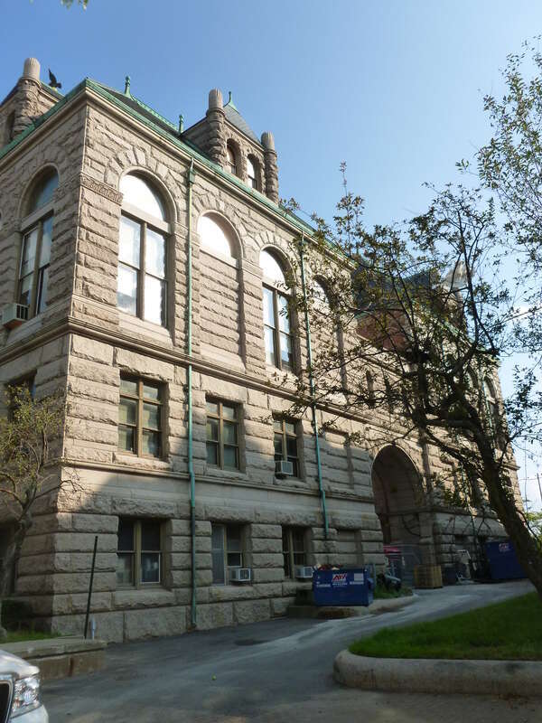 Lowell City Hall, located at 375 Merrimack Street Lowell, Massachusetts.  West (back) side of building shown.