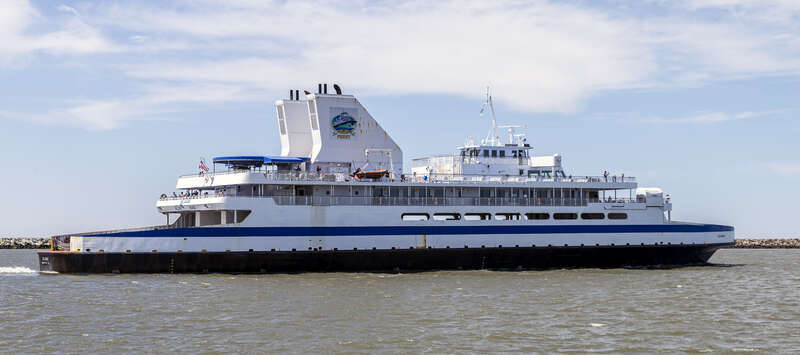 MV Delaware of the Cape May-Lewes Ferry, at Lewes, Delaware, USA