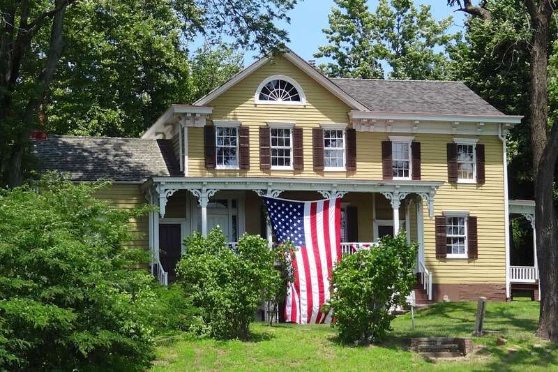 The Metlar–Bodine House Museum at 1281 River Road in Piscataway, New Jersey. An interior wall of Ross Hall will be displayed in an educational wing of the museum.