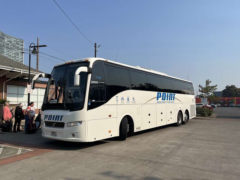 The Cascades Route provides daily transportation between Portland and Eugene, with stops including Portland, Tualatin, Woodburn, Salem, Albany and Eugene.
Information about stops, schedules, and tickets can be found at &amp;lt;a