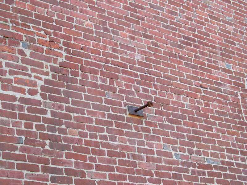 What may be a former trolley wire hanger on the side of a building on Appleton Street in the South End, photographed in March 2017. There was a short turn track on Appleton Street from 1918 to 1925.