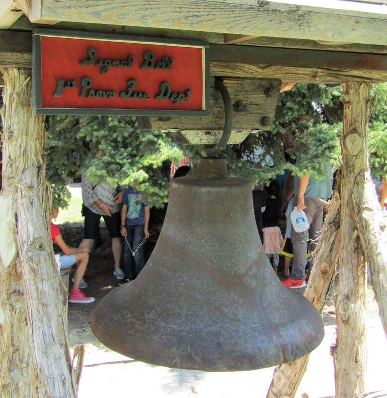 Bell of the Provo's first fire department at the Provo Pioneer Village.