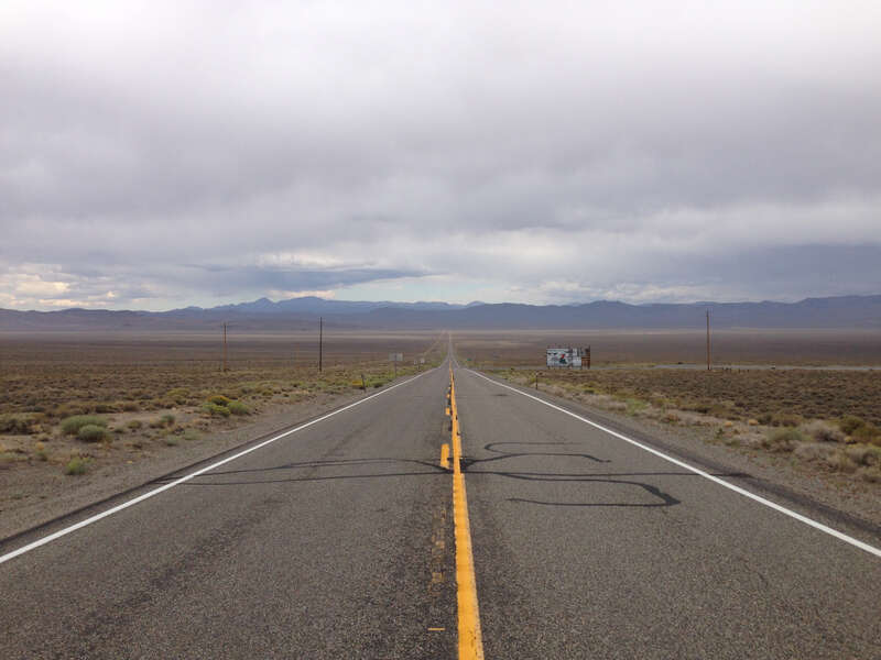 View east along U.S. Route 50 about 35.7 miles east of the Churchill County line in Lander County, Nevada