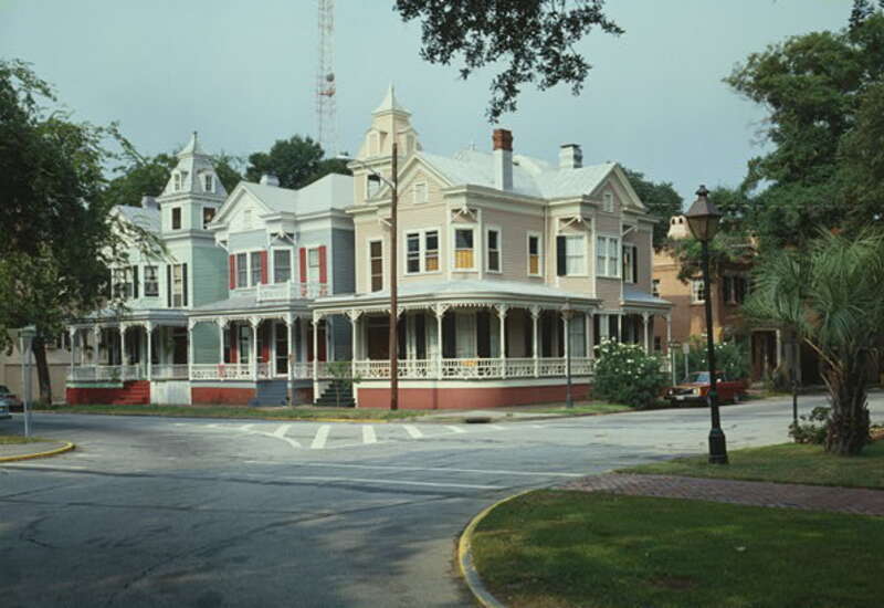 Gordon and Habersham Streets (Whitlfield Square) (Savannah, Georgia).