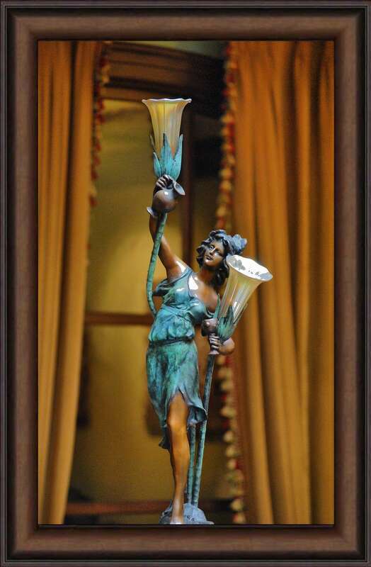 Ornate lighting in one of the dining halls at the classy Colorado Hotel in Glenwood Springs colorado..