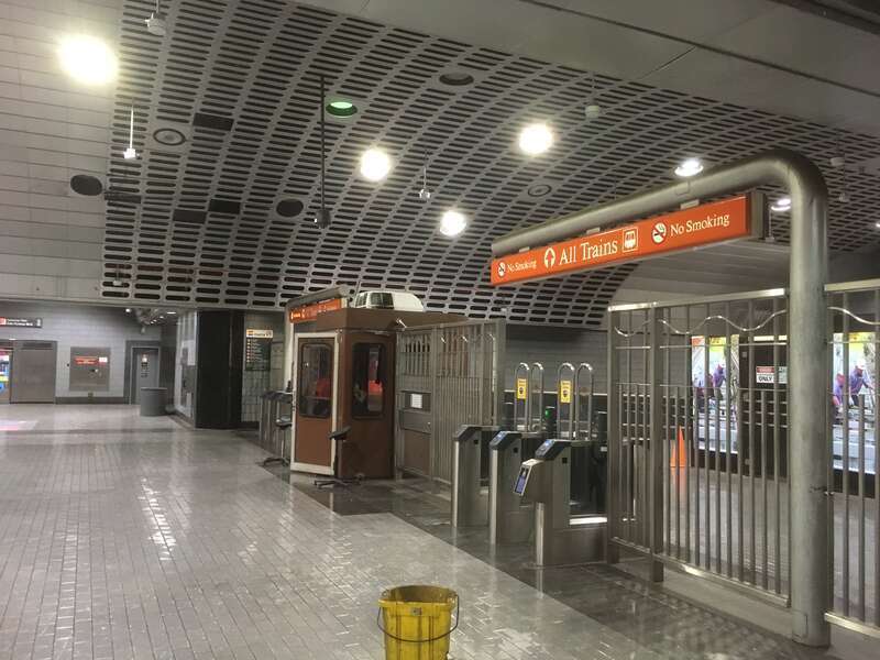 North Turnstiles at the Peachtree Center MARTA station in May 2019.