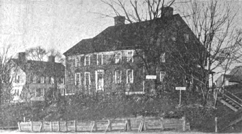 A house on the National Register of Historic places called the Rufus Putnam House in a 1903 photograph from Marietta Ohio
