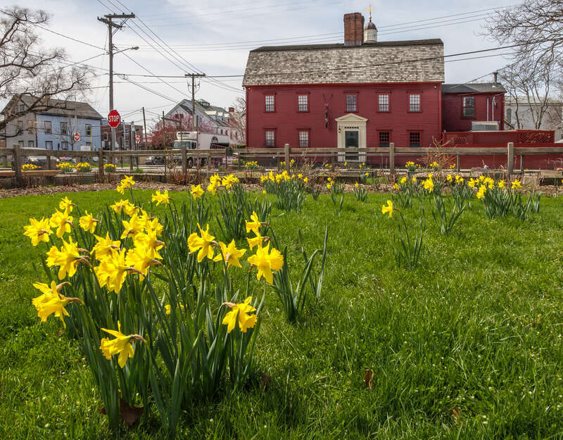 White Horse Tavern in Newport, Rhode Island in Springtime