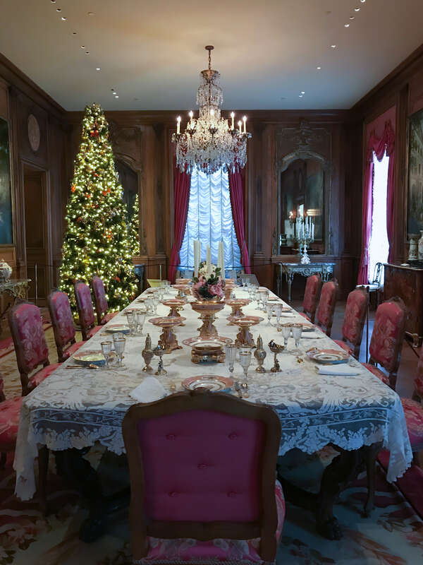 Dining room in the Hillwood Estate in Washington, DC