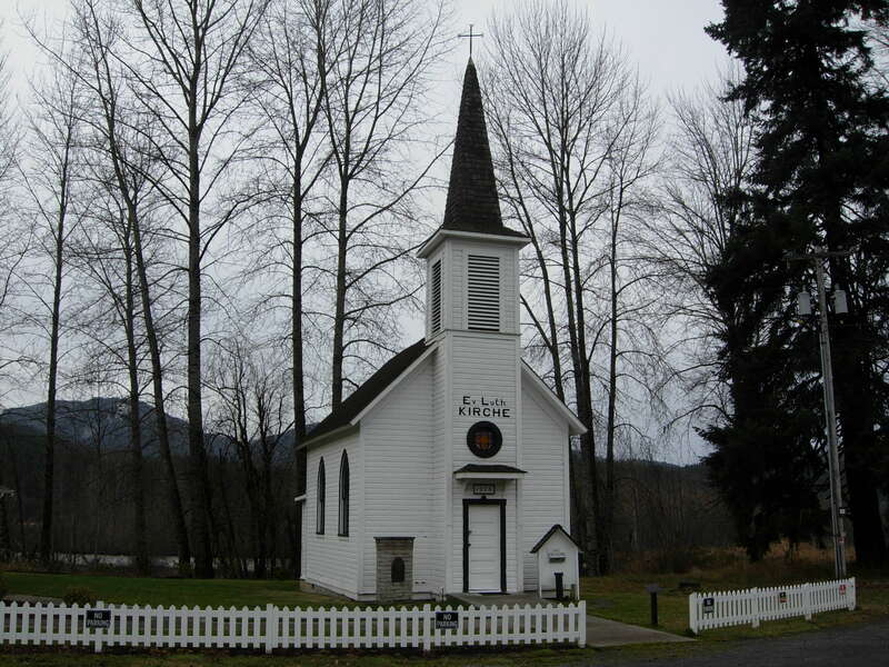 The Elbe Church, a Registered Historic Place in Elbe, Washington.