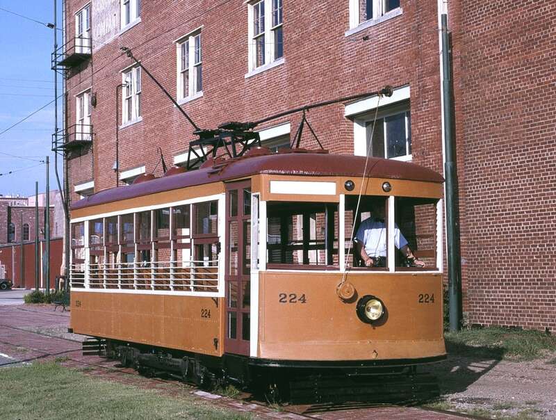 Fort Smith streetcar No. 224, a &quot;Birney Safety Car&quot; built in 1926 for Fort Smith, Arkansas, is listed on the U.S. National Register of Historic Places (NRHP).  It operates at the Fort Smith Trolley Museum, and is pictured just south of Rogers Avenue,