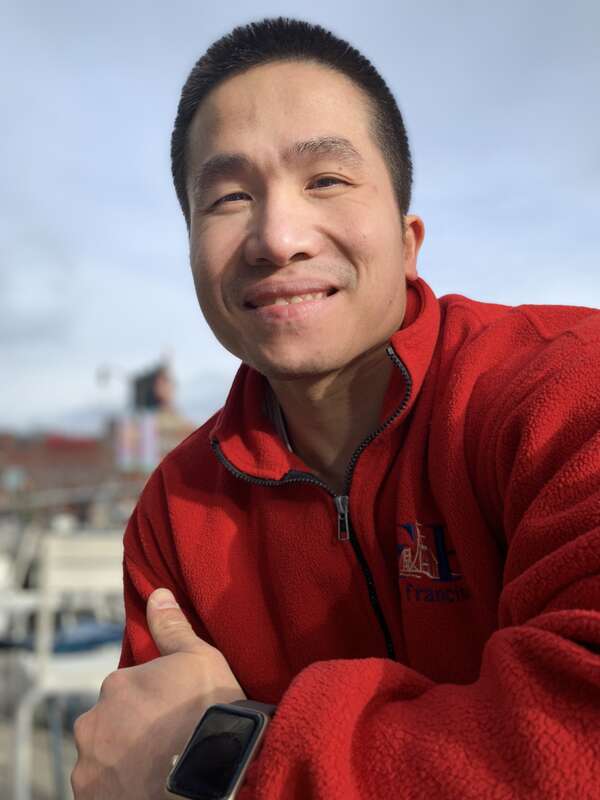 Hiep Eating At Shake Shack In Baltimore Maryland