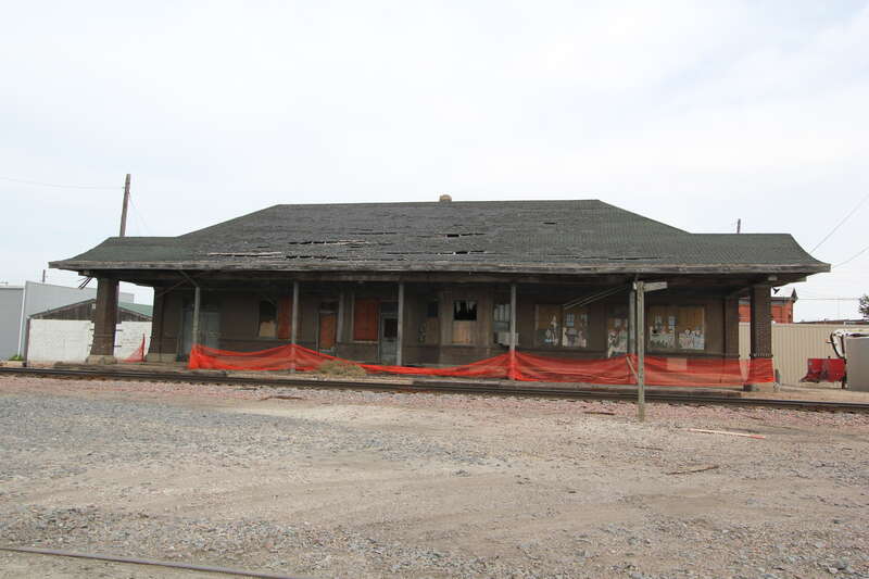 This old train depot in Storm Lake, Iowa has fallen into serious disrepair.