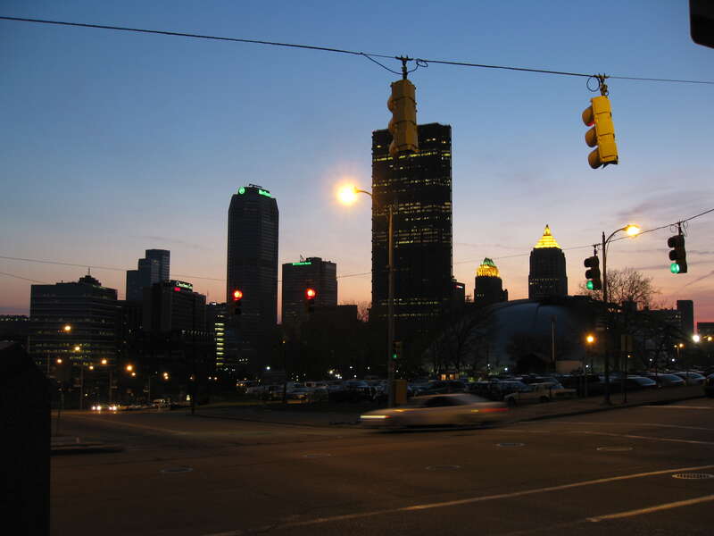 downtown Pittsburgh and Mellon Arena