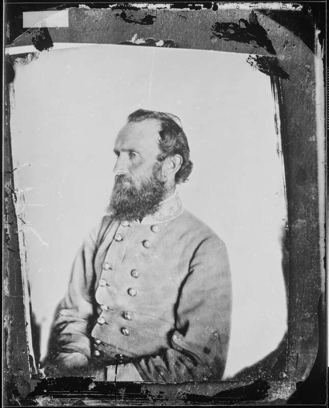Original Caption: Photograph of General Thomas J. &quot;Stonewall&quot; Jackson
U.S. National Archives’ Local Identifier:  111-B-1867
From:: Series: Mathew Brady Photographs of Civil War-Era Personalities and Scenes, (Record Group 111)
Photographer: Brady,