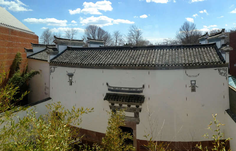 The Yin Yu Tang house at the Peabody Essex Museum in Salem, Massachusetts. Photographed from an upstairs window as no photography is permitted inside.