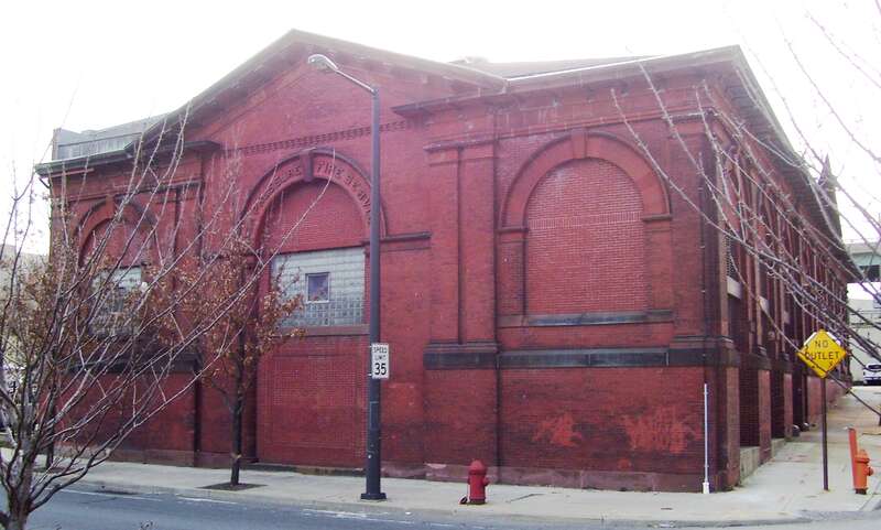 The High Pressure Fire Service Pump House at the intersection of Race Street and N. Christopher Columbus Blvd. in the Old City neighborhood of Philadelphia, Pennsylvania was built in 1901 to feed a system of high-pressure fire hydrants in the Center