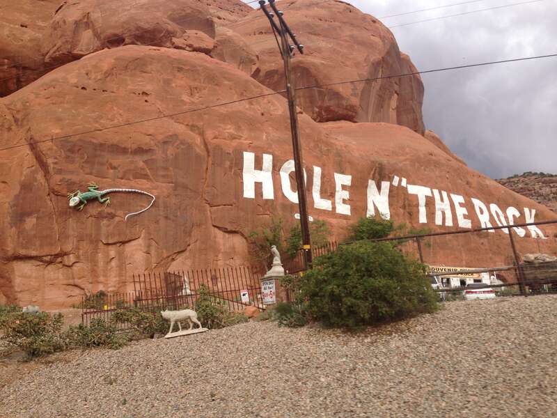 View of Hole N&quot;The Rock from U.S. Route 191